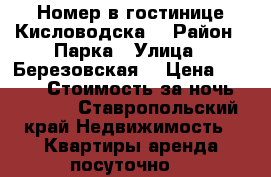 Номер в гостинице Кисловодска  › Район ­ Парка › Улица ­ Березовская  › Цена ­ 1 200 › Стоимость за ночь ­ 1 200 - Ставропольский край Недвижимость » Квартиры аренда посуточно   